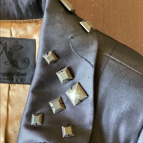 Arrogant Cat Satin Dress Jacket with Studs Size S - Picture 3 of 3